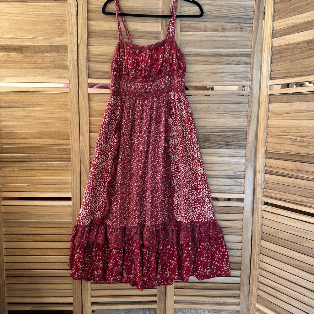 Free People Yesica Floral Maxi Prairie Dress Size 6 - Picture 4 of 9